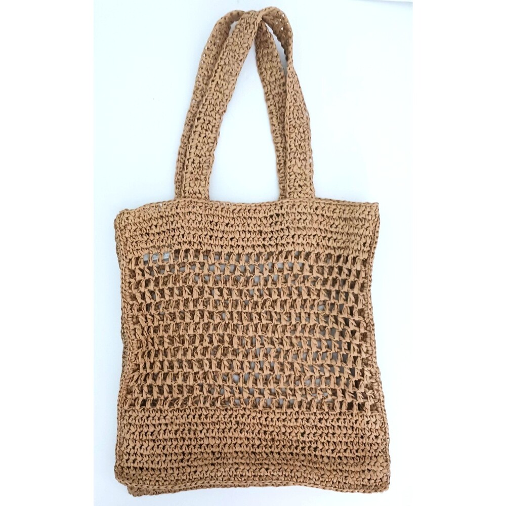 NEW Primark Large Raffia Open Weave Tote Bag 15X3X16